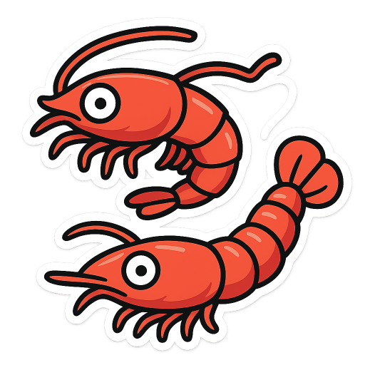 2 ill shrimps