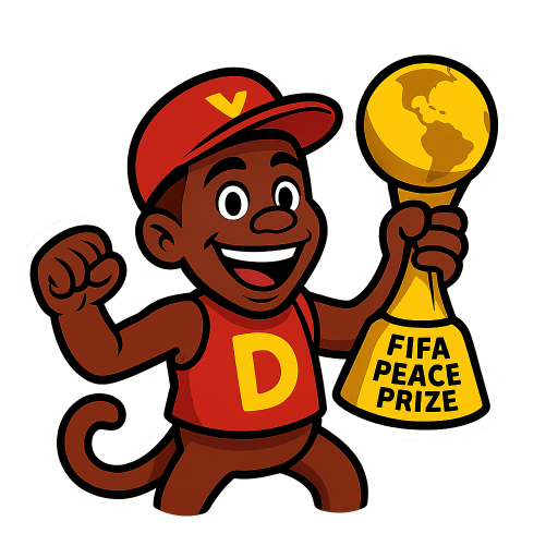 vini jr in a diddy kong cosplay winning the fifa peace prize